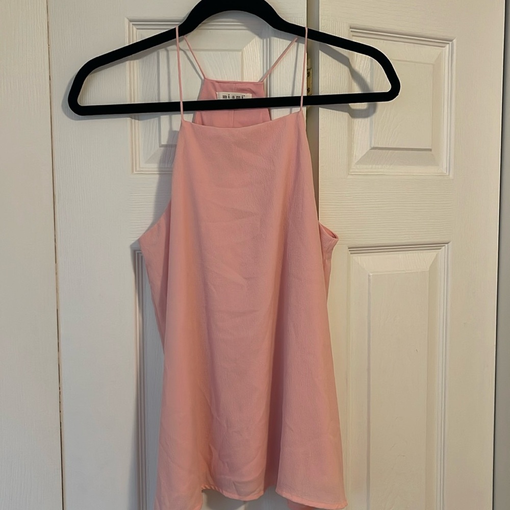 Pink flowy tank top. Women’s size small